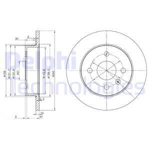 DEL-BG3403 Fren Diski Arka Opel Astra G 4 Bijon