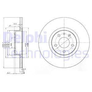 FRD-DDF1057C Fren Diski On Duz 281 Mm  (  Alfa Romeo     147 1.6 16v 01 -   -    156 1.6 1.8 16v 1.9jtd 97 - 06 )