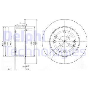BRE-08.C290.11 Fren Diski Arka Duz (260-4)-(Honda  Accord 1998/2002  1.8-2.0   )