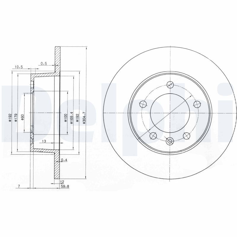 FRD-DDF1272 Fren Diski Arka 305 Mm 5 Bijon ( Opel   Movano / Renault   Master 2.5 / 2.8 Dti05----