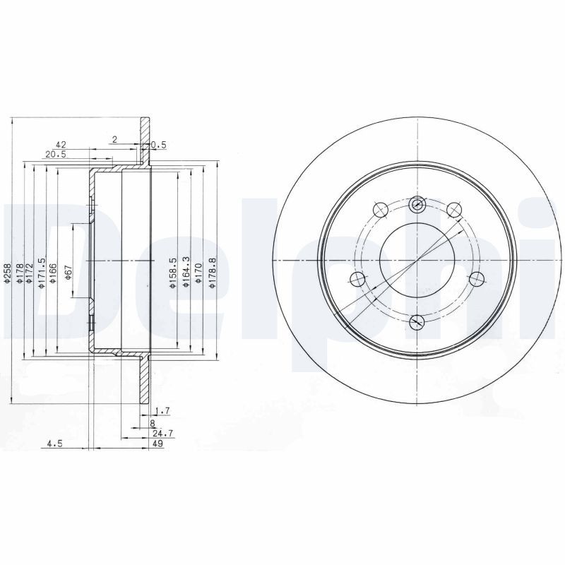 DEL-BG3710 Fren Diski ( Mercedes W168-W414 A Seri-Vaneo ) Takim