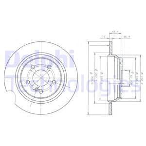 DEL-BG3725 Fren Diski Arka Mercedes W220 S280-S320 Takim
