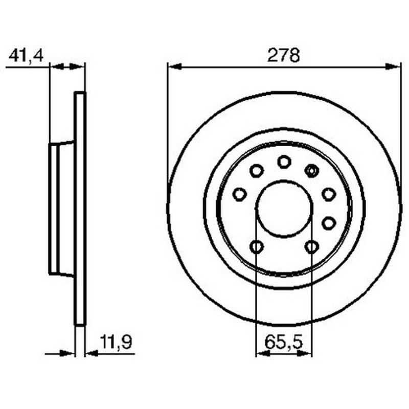 DEL-BG3731C Fren Diski Arka Deliksiz Vectra C 1.6 16v 02=> Signum 03=> Saab 9.3 02=> ( Boyali )