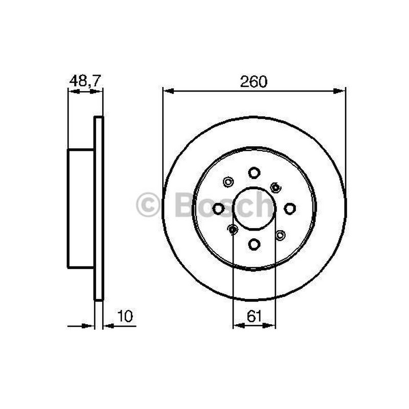 BRE-08.5803.41 Fren Diski Arka Duz (260-4)-(Honda  Civic 2001/2006  Hb   )