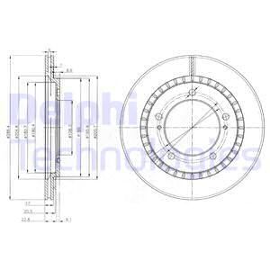 DEL-BG3820 Fren Disk On Hava Kanalli 286-5 ( Suzuki  Grand Vitara  98 - 05 )