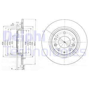 BRE-08.A112.11 Fren Disk Arka Duz 280-5 Uv Coated ( Mazda  6 03 - 08 )