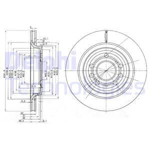 DEL-BG3886C Fren Diski (Ciftli Paket)  Boyali Deliksiz Fiat Saab Opel Croma 9-3 Signum Vectra 2002 -