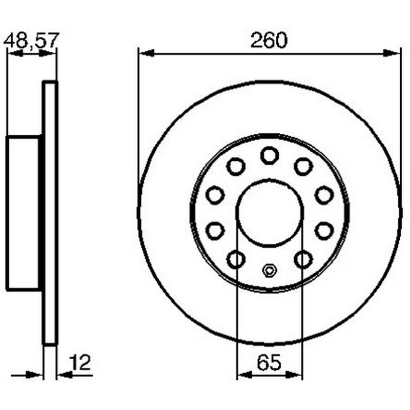 TDF2156 Fren Diski Arka Duz 5 Bjn 255,9x12x65x48,2 Golf V-Vi 1.4 Tsi-1.6 Tdi 2003-2013/Caddy Iii 1.6 Tdi-1.9 Tdi 2004-201/Jetta Iii 1.4 Tsi-1.6i 2005-2010/Touran 1.4 Tsi-1.6 Tsi-2.0 Tdi 2003-2010