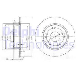 APETECH.2869D Arka Fren Diski Honda    Accord Viii   2.0  (Cl7) 2.4 (Cl9)  (02/2003-) Fransa