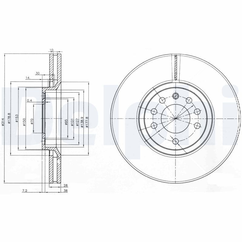 BRE-09.9177.11 Fren Diski On Uv Coated Opel