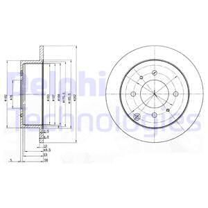 DEL-BG4010 Fren Diski Arka Duz-(262-4)-(Hyundai  Sonata 98/04/Matrix 01/10/Kia  Magentis 05/10 )