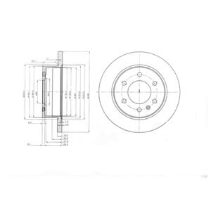 DEL-BG4033T Arka Fren Diski-298x16 6×130 (Vw Crafter 06-16  Mercedes Sprinter 06-16)