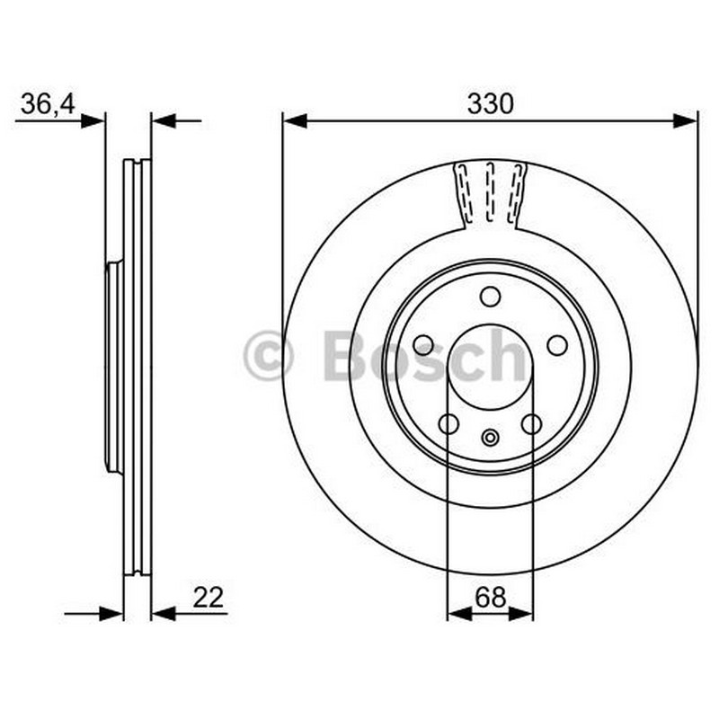 MGA-50667 Arka Fren Diski-330x22 5×112 (Vw Touareg 18-  Audi A4 08-16  A6 11-18  Q5 09-17)