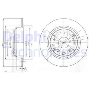 BOS-0986479A91 Disk Fren Arka Duz (282-5) (Honda   Accord 2003/2008 2.4-2.2 Ctdi/S2000 00/)
