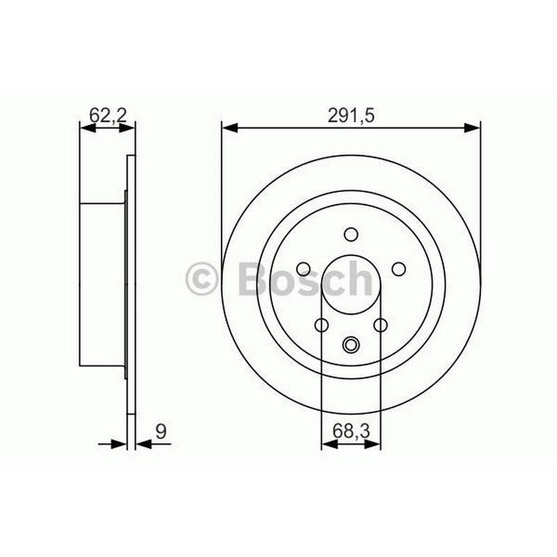 DEL-BG4108C Fren Diski Arka Havasiz Deliksiz Kaleos Qashqai Juke Pulsar 14=> (292 Mm )Boyali