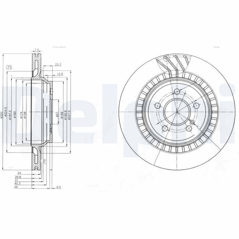 FBI-26405 Fren Diski Mercedes W221 Arka S500-600