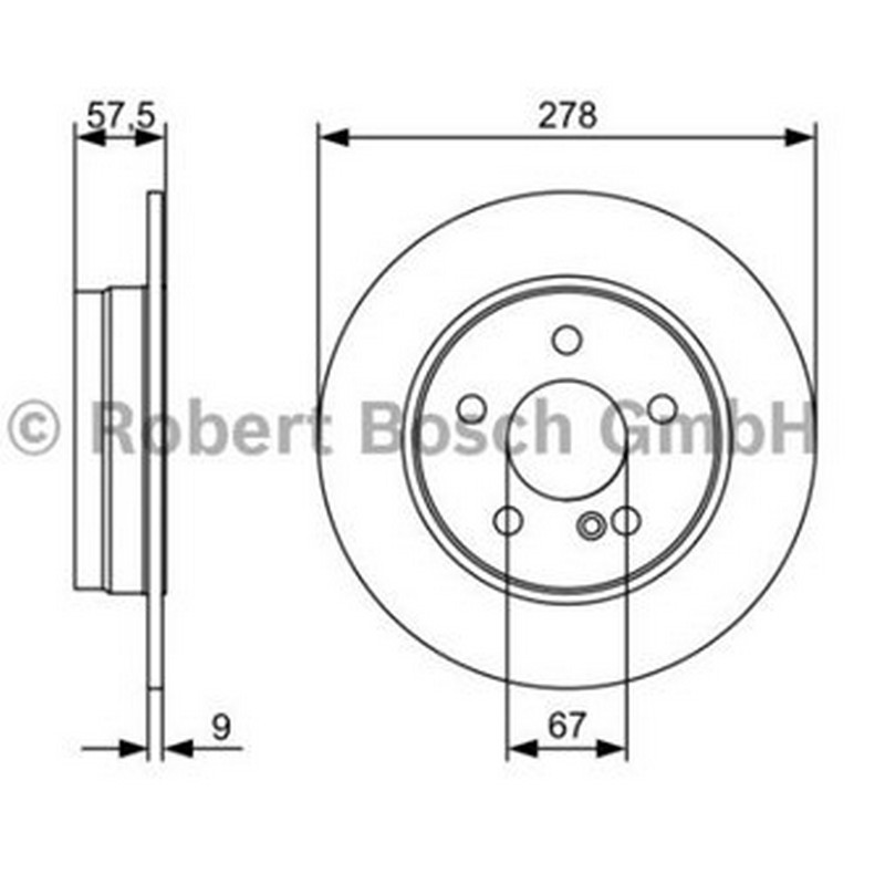 DEL-BG4152 Fren Diski ( Mercedes W204 Arka C180-C200 ) Takim