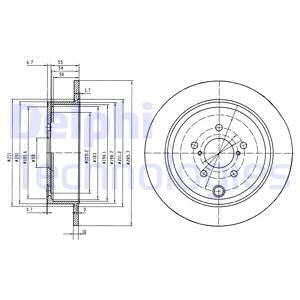 BOS-0986479A10 Fren Diski Arka Duz-286-5- Subaru  Forester 09- Impreza 08- Legacy 09- Outback 09-