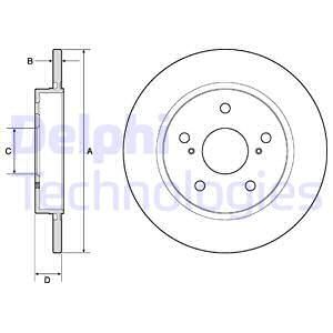 BOS-0986479S64 Fren Diski Arka Duz-(270-5)-(Toyota  Corolla / Auris 1.4 D4d 07// Corolla 13/ 1.4 D4d/Auris 12/ 1.4 D4d ) (Eski No  0986479519)