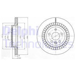 V1013V Fren Diski Arka Havali 5 Bjn 302x22x53,5x50,7 Volvo Xc60 D3 - D4 - D5 - 2.4 D 2008-