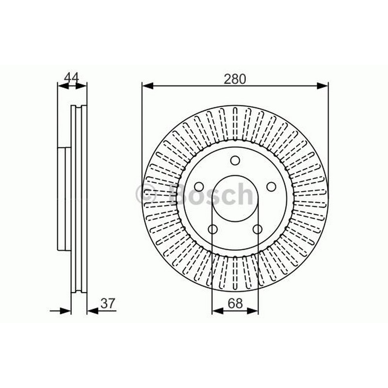 FRD-DDF2100C Fren Disk On Havali-(280-5)-( Juke 2011>>"1.5dci-1.6" )