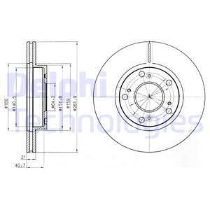 HLL-8DD 355 115-341 Fren Diski On Havali Honda Civic Hatchback 1.4 / 1.6 2000-2006 Crz1.5 Hibrid 11-/ 262×5