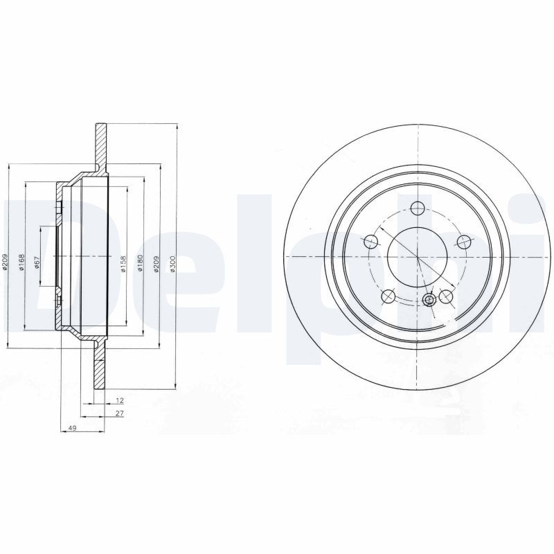 BRE-08.A734.11 Fren Diski ( Mercedes W221 Arka S320-S350 )