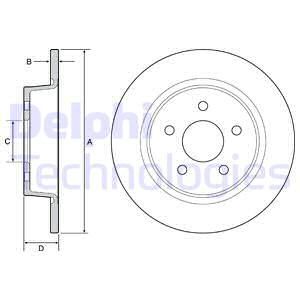 FRD-DDF2058C Fren Diski Arka ( Ford   C-Max Ii 1.6 Ti 10-/ C-Max Ii 2.0 Tdci 11-)