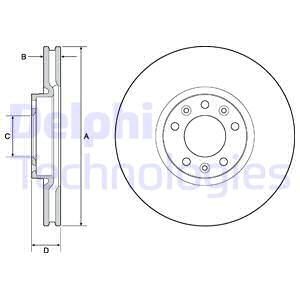 BRE-09.C133.11 Fren Disk On Hava Kanalli (Citroen C4 Picasso 1,6hdi 13-/Peugeot 508 1,6hdi 2,2hdi 10-)