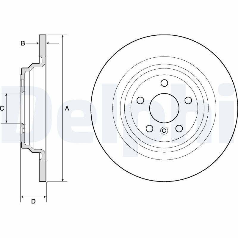 DEL-BG4754C Fren Diski Arka Mercedes 166-292  2013-- Takim