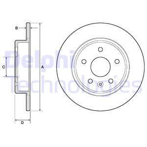 DEL-BG4761C Fren Diski Arka Opel Astra K