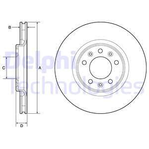 DEL-BG4806C Arka Fren Diski Havali Vivaro C 19> Jumpy Iii 16> Expert 16> Toyota Proace 16> 