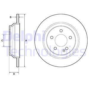 DEL-BG4811C Fren Diski Arka Mercedes W447 Vito 111/114/116 Cdi Takim