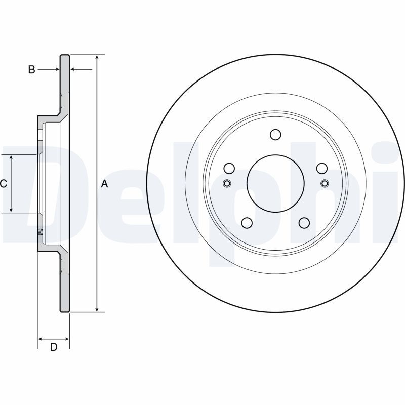 FRD-DDF2652C Fren Diski Arka Duz Citroen C4 Aircross  Mitsubishi  Asx Outlander  Peugeot  4008 12-