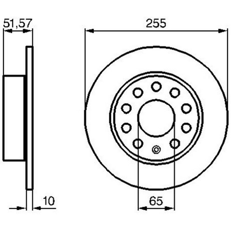 WBD1301 Fren Diski Arka Duz 5 Bjn 253x9,9x65x51,2 Golf V 1.4 Tsi-1.6 Tdi-2.0 Tsi 2003-2009/Leon 1.6 Tdi-1.4 Tsi 2005-2012/A3 1.6-2.0 Tfsi 2003-2012/Octavia 1.6 Tdi 2004-2012/Toledo Iii 1.6 2004-2009