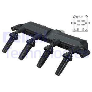 DEL-CE20011-12B1 Atesleme Bobini P206 1.4 02> P306 1.4 02-03 P307 1.4 00> P1007 1.4 05> Partner 1.4 03>