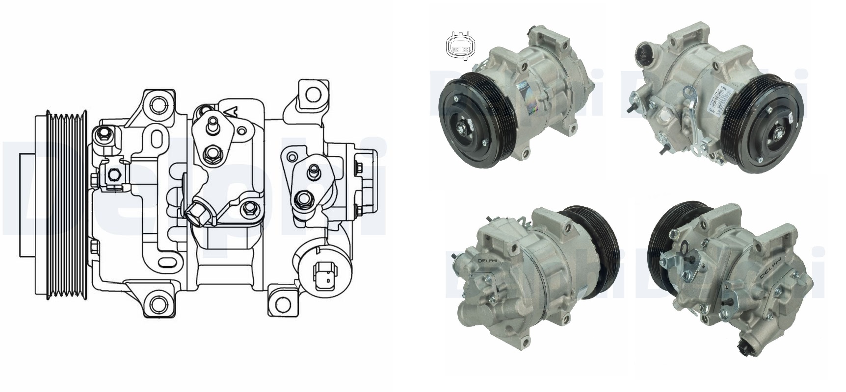 58-4301 Klima Kompresoru 6pk 120mm Toyota Auris (Zre15) 1.6 Vvt-I 2007-2012 / Avensis (T27) 1.6i 2009- / Corolla (E15_) 1.6 Vvt-I 2007-2012/ Verso 1.6 2009-