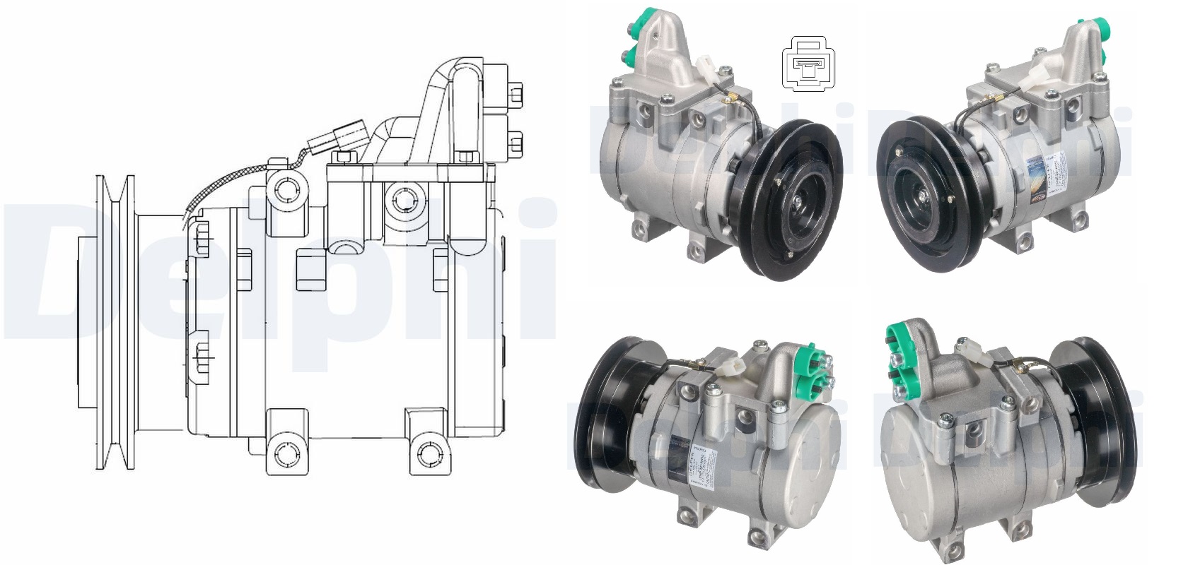 DEL-CS20524 Klima Kompresoru Ford Ranger  2.5  06-12 )