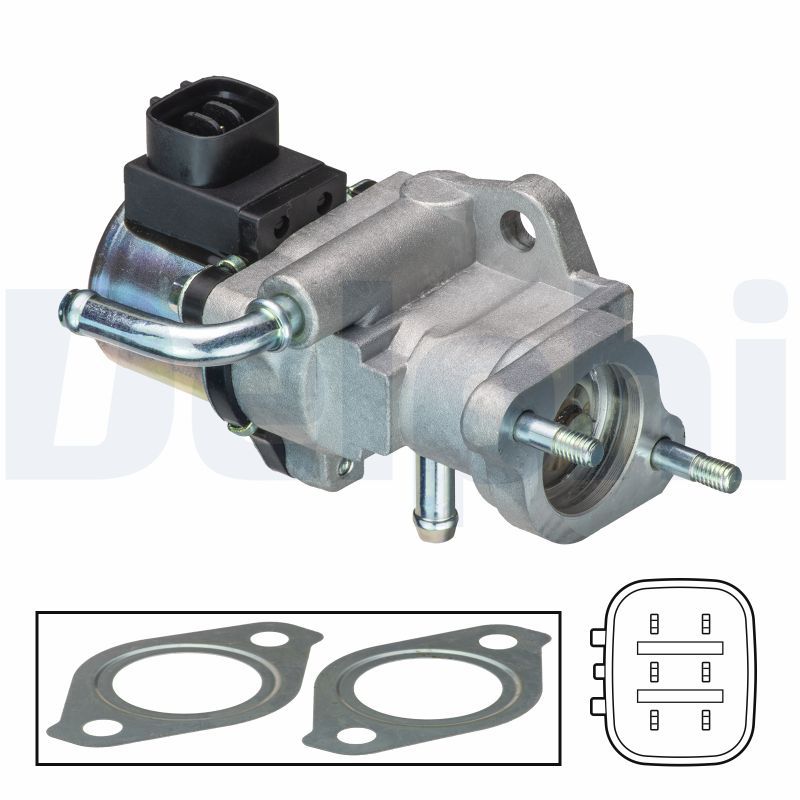 HELLA 6NU014865691 Egr Valfi.Elektrikli.6-Kutuplu.Mini/Toyota Auris-Corolla-Yaris-Yaris/Vitz