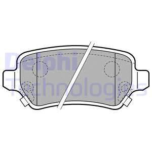 DEL-LP1717 Fren Balatasi Arka Astra G Astra H Meriva Zafira B Corsa C Kia Ceed 12=>