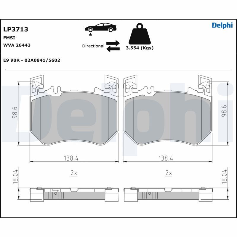 05P2354 Fren Balata On Mercedes S Serisi (V223, W223) 2020-