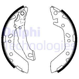DEL-LS1909 Balata Fren Pabuc Arka-(Hyundai  Excel 90/95/Accent 00/02 Milenyum )