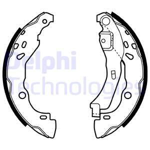 DEL-LS1929 Arka Fren Balatasi Pabuclu Clio Ii 98> Clio Iv 12> Clio Symbol 02> Symbol Iii 13> Dacia Sandero 08>