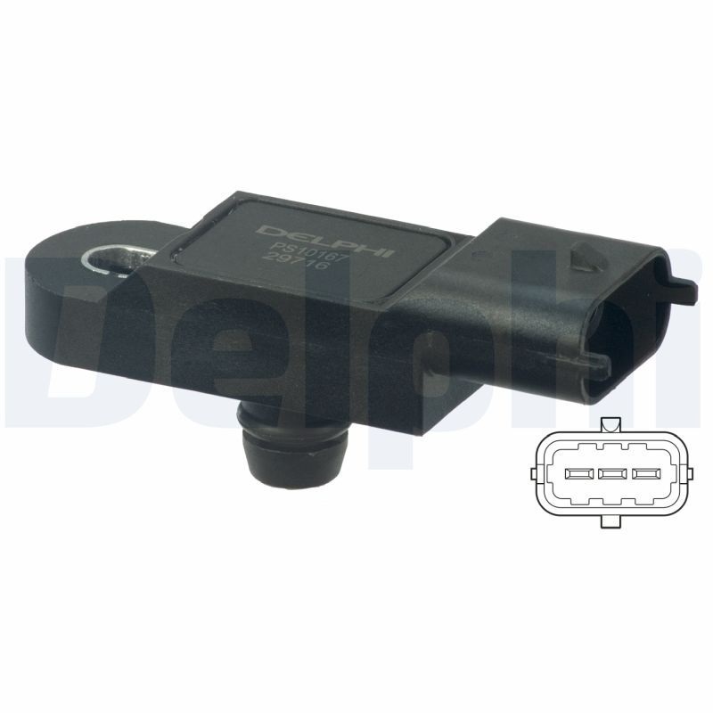 DEL-PS10167 Basinc Sensoru Turbo Clio Iii 1.2 16v D4f Laguna Ii Laguna Iii Megane Ii 2.0 16v F4r