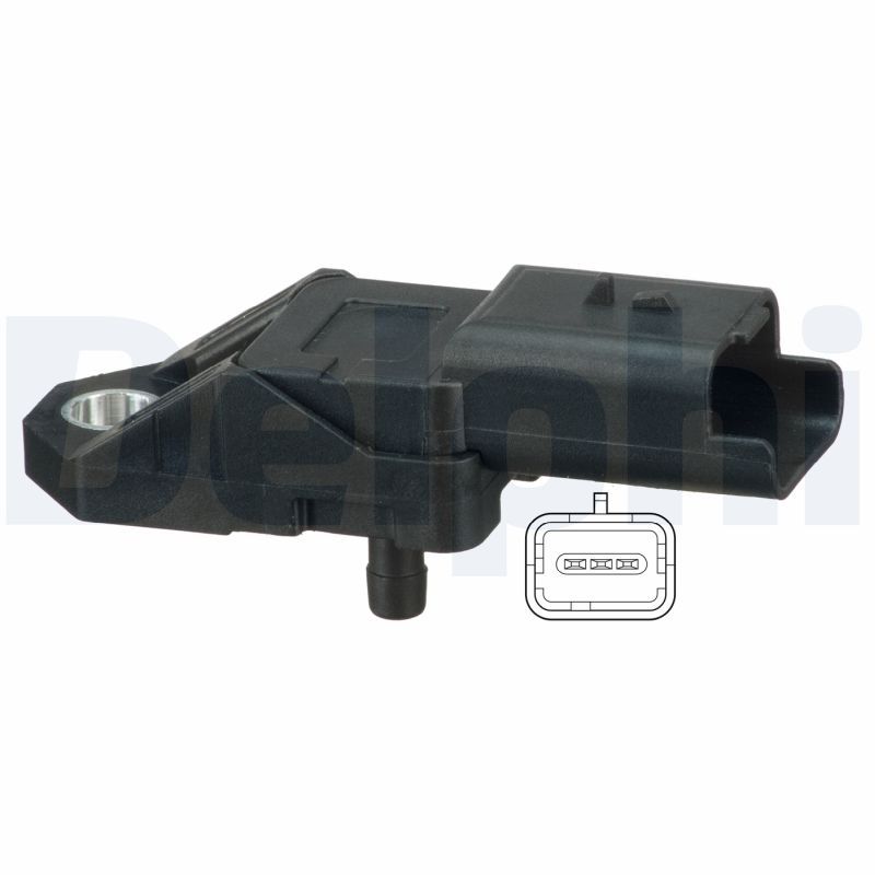 DEL-PS10173 Emme Manifolt Basinc Sensoru (Ford   Fiesta 08-12 / Fusion 1.4 Tdci 02- / Peugeot   206 / Bipper)