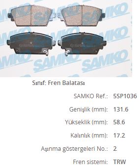 AN-8052WK Disk Fren Balatasi Ön    Honda Accord Vii 1.8i,2.0i,2.0 Turbo Di, 2.3 10-98
