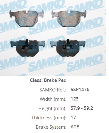 L10-1442 Fren Balata Arka Bmw 3 Serisi (E90) 318 Cl 2005-2011 / (E90) 320 I 2005-2011 / (E90) 320 D 2005-2011 / (E90) 325 I 2005-2011 / (E90) 330 Xi 2005-2011 / (E90) 335 D 2005-2011