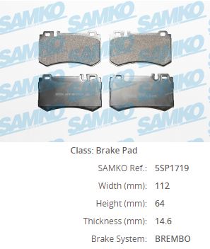 VAL-670516 Fren Balatasi Arka Mercedes C219 55 Amg W211 E55 Amg 02-08 W220 S65 Amg 04-05