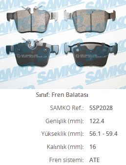 05P2028 Fren Balata Arka 18 Jant Land Rover Discovery Sport (Lc) 2.0 Td4 14-/ Discovery Sport 2.0 Si4 14-/ Volvo S90 Ii 2.0 D5 16-/ Xc90 Ii 2.0 D5 15-/ Jaguar Xf (Jb) 2.0 D 16-/ Xe (X760) 2.0 15-