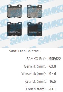 MGA-55166 Arka Fren Disk Balata Wva 21278 ( Peugeot   406 2.0 607 Fissiz )